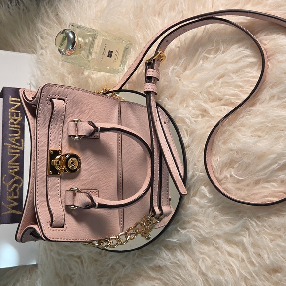 Michael Michael Kors Pink Saffiano Leather Mini Hamilton - Picture 9 of 10